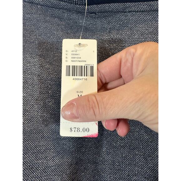 Elegant Gray and Blue Polka Dot Women's Blouse - Picture 6 of 10